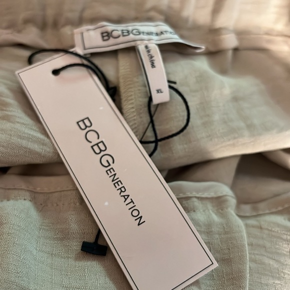 NWT BCBGeneration Wide Leg Palazzo Pants in Tan Size XL - Picture 6 of 9